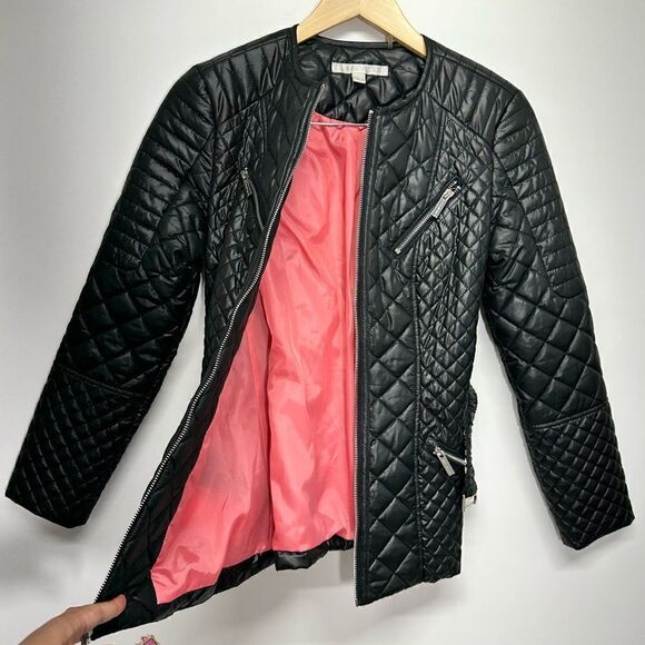 Via Spiga Black Quilted Zip Up Jacket Size XS - Picture 5 of 11